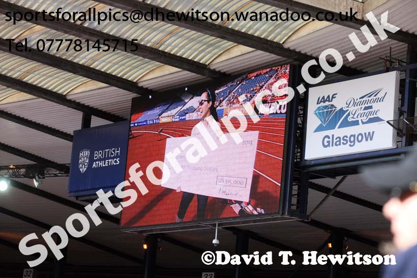 Big screen Glasgow Diamond League. Photo: David T. Hewitson/Sports for All Pics
